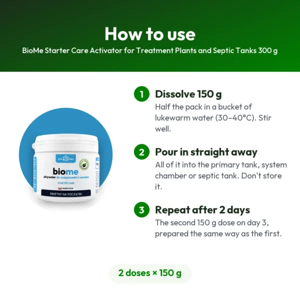 BioMe Starter Care Activator for Treatment Plants and Septic Tanks 300 g