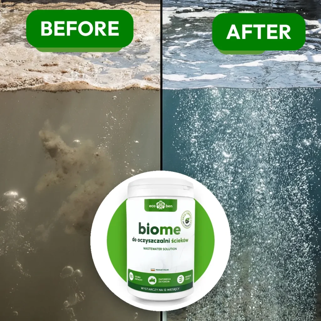Before and after: BioMe Wastewater Solution